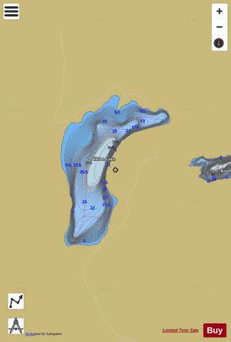 Albion Lake depth contour Map - i-Boating App