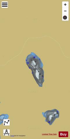 Annies Lake Beulah Sudbury depth contour Map - i-Boating App