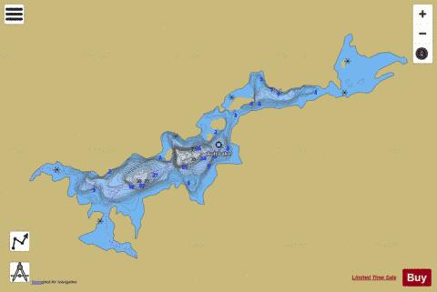 Ault Lake depth contour Map - i-Boating App