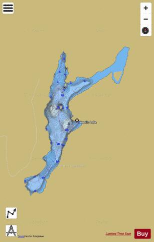 Austin Lake depth contour Map - i-Boating App