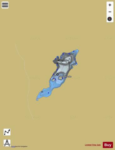 Beaver Lake A depth contour Map - i-Boating App