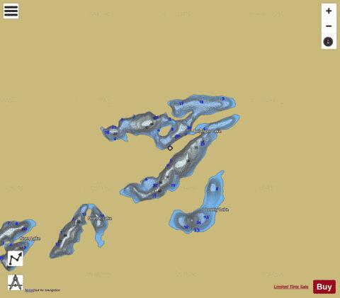 Belanger Lake depth contour Map - i-Boating App