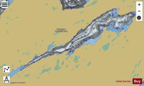 Big Salmon Lake depth contour Map - i-Boating App
