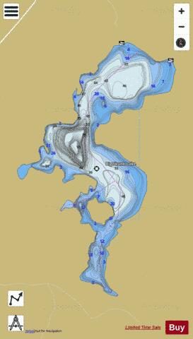 Big Skunk Lake depth contour Map - i-Boating App