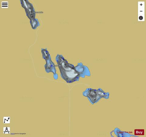 Blue Lake / Paradise Lake depth contour Map - i-Boating App