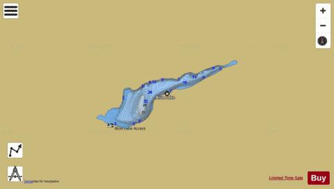Blue Lake depth contour Map - i-Boating App