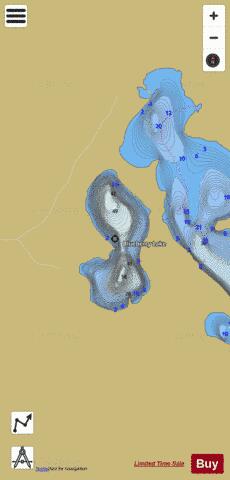 Blueberry Lake depth contour Map - i-Boating App
