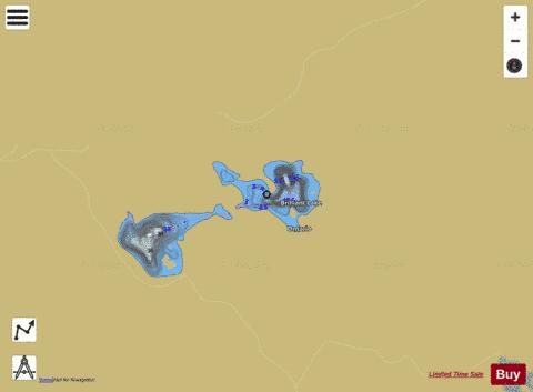 Brilliant Lake depth contour Map - i-Boating App