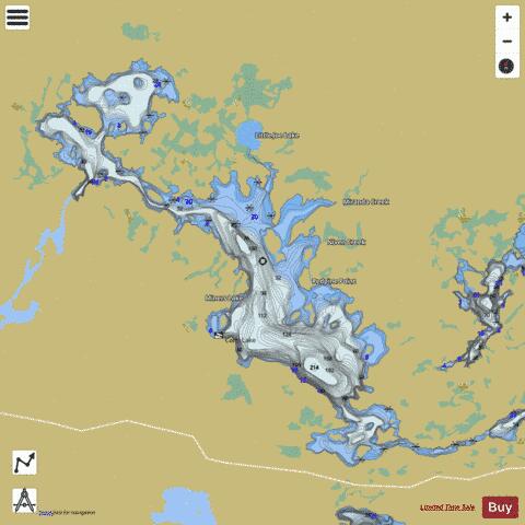 Calm Lake depth contour Map - i-Boating App