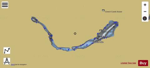 Cavern Lake depth contour Map - i-Boating App