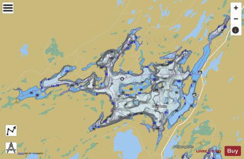 Devil Lake depth contour Map - i-Boating App