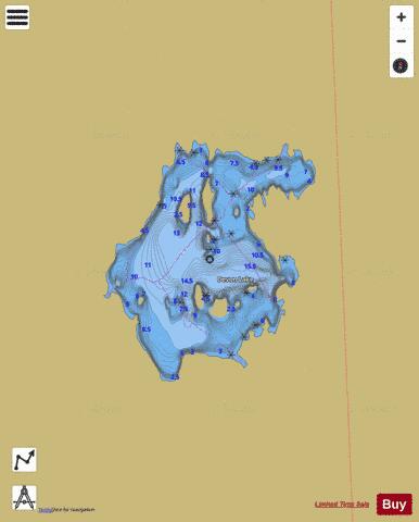 Devon Lake depth contour Map - i-Boating App