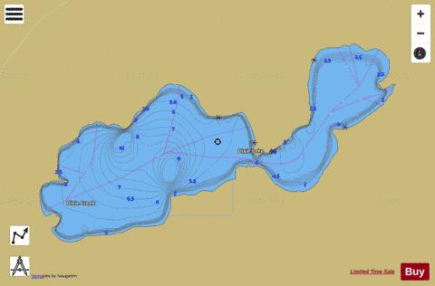 Dixie Lake depth contour Map - i-Boating App