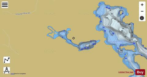 Dogleg Lake Wisner 24 depth contour Map - i-Boating App