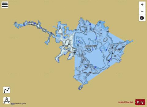 Donald Lake depth contour Map - i-Boating App