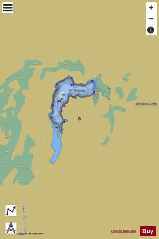 Elbow Lake depth contour Map - i-Boating App