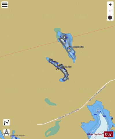 Emerson Lake depth contour Map - i-Boating App