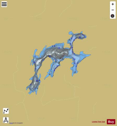 Hand Lake / Brownbear Lake depth contour Map - i-Boating App