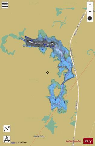 James Lake depth contour Map - i-Boating App