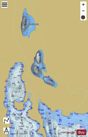 Jessup Lake Nordica depth contour Map - i-Boating App
