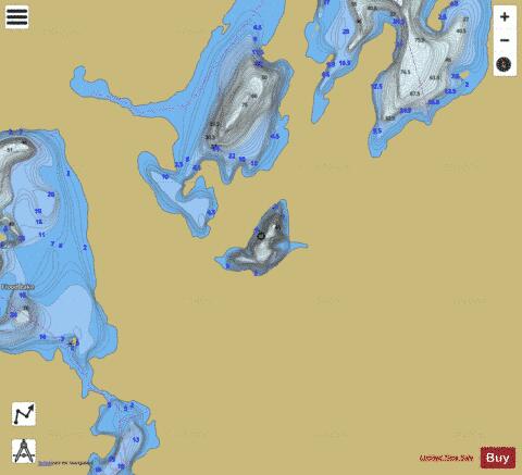 Kevin Lake depth contour Map - i-Boating App