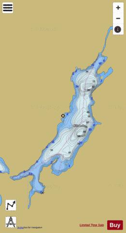Kitt Lake depth contour Map - i-Boating App