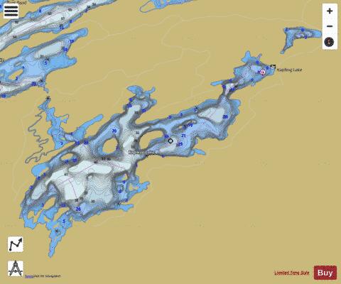 Kapikog Lake depth contour Map - i-Boating App