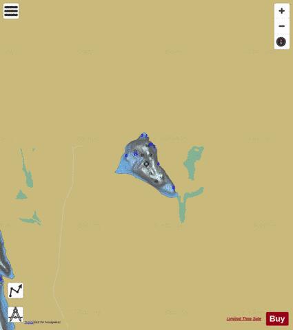 Lake No 1 South Lorrain depth contour Map - i-Boating App