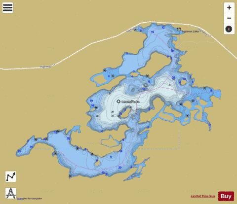 Lerome Lake depth contour Map - i-Boating App
