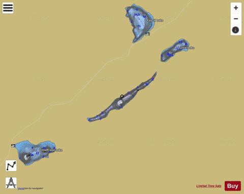Long Lake Boulter depth contour Map - i-Boating App