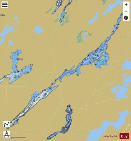 Loughborough Lake depth contour Map - i-Boating App