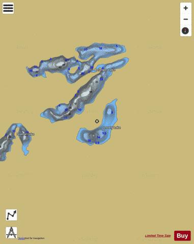 Lovely Lake / Lake # 7 depth contour Map - i-Boating App