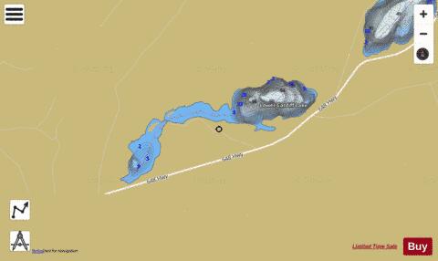 Lower Cardiff Lake depth contour Map - i-Boating App
