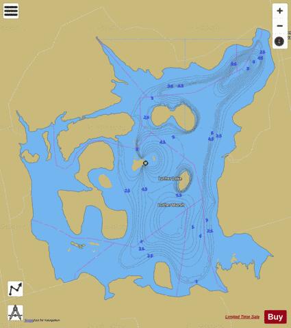 Luther Lake depth contour Map - i-Boating App