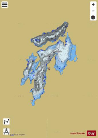 Macfie Lake depth contour Map - i-Boating App