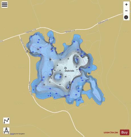 Maple Lake A depth contour Map - i-Boating App