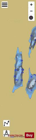 Maurice Lake Yarrow depth contour Map - i-Boating App