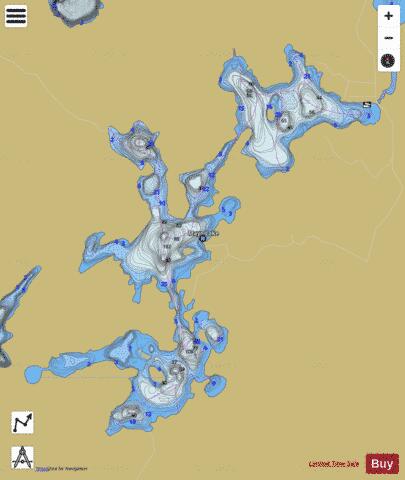 Mayo Lake depth contour Map - i-Boating App