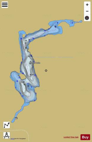 Mildred Lake depth contour Map - i-Boating App