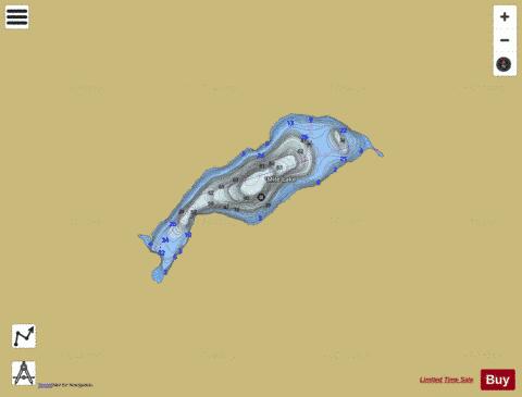 Mile Lake depth contour Map - i-Boating App