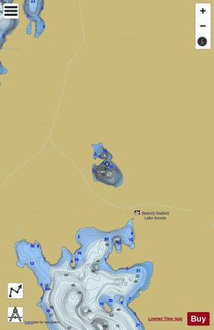Moose Lake Corkill depth contour Map - i-Boating App