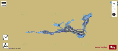 Moreland Lake depth contour Map - i-Boating App