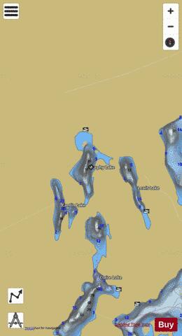 Murphy Lake depth contour Map - i-Boating App
