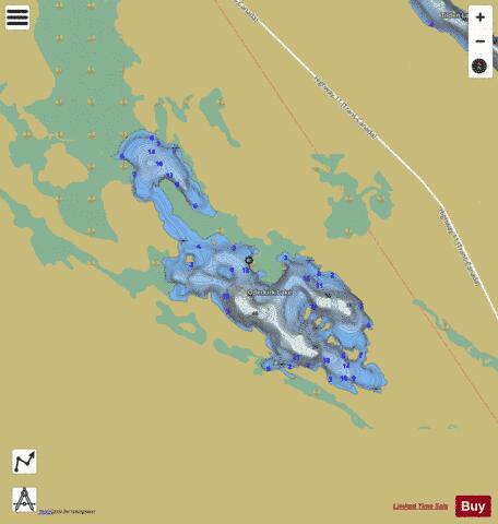 Oderkirk Lake depth contour Map - i-Boating App