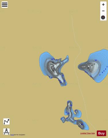 Paddy Lake Duff depth contour Map - i-Boating App