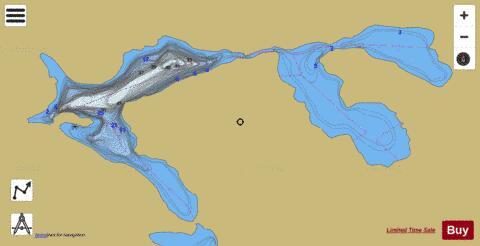 Partridge Lake depth contour Map - i-Boating App