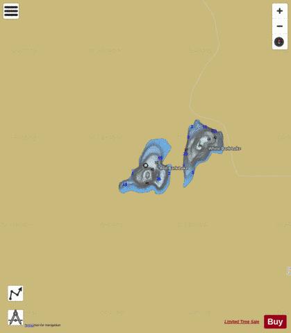 Red Bark Lake depth contour Map - i-Boating App
