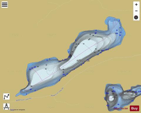 Robertson Lake depth contour Map - i-Boating App