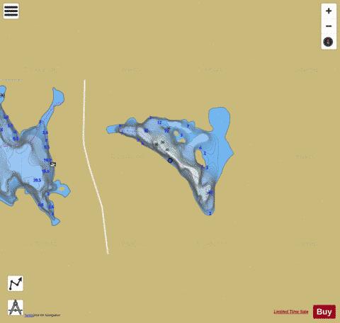 Saunders Lake depth contour Map - i-Boating App