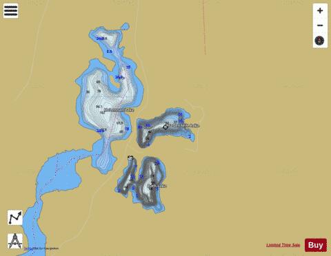Seven Mile Lake depth contour Map - i-Boating App